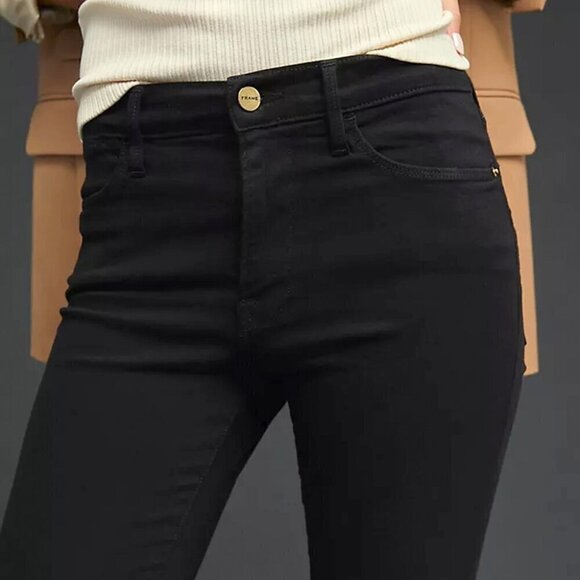 NWOT Frame for Anthropologie Le kinny Jean in Black Size: 25 - Picture 5 of 16